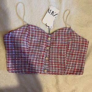 ZARA Tweed Crop - L